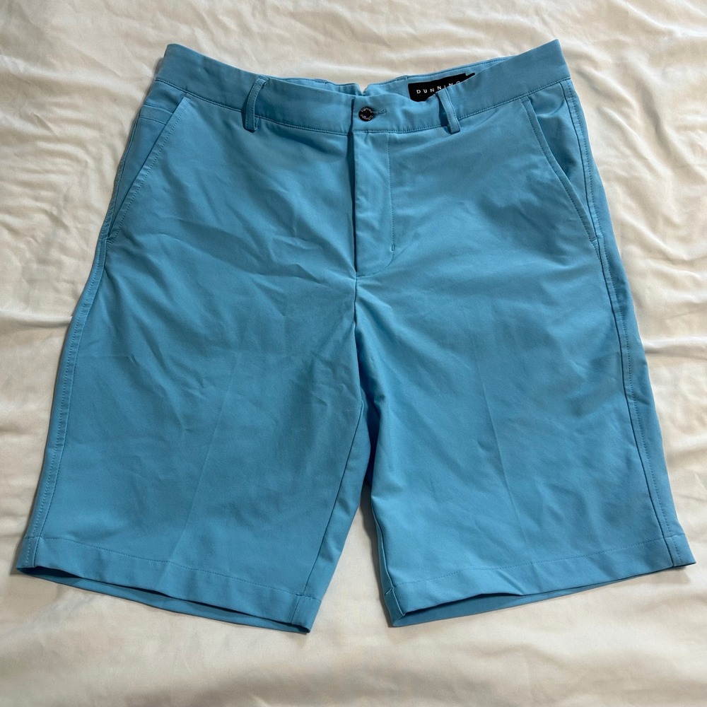 Dunning Golf Shorts Mens 32 Blue Performance Stretch Technical‎ Golfing